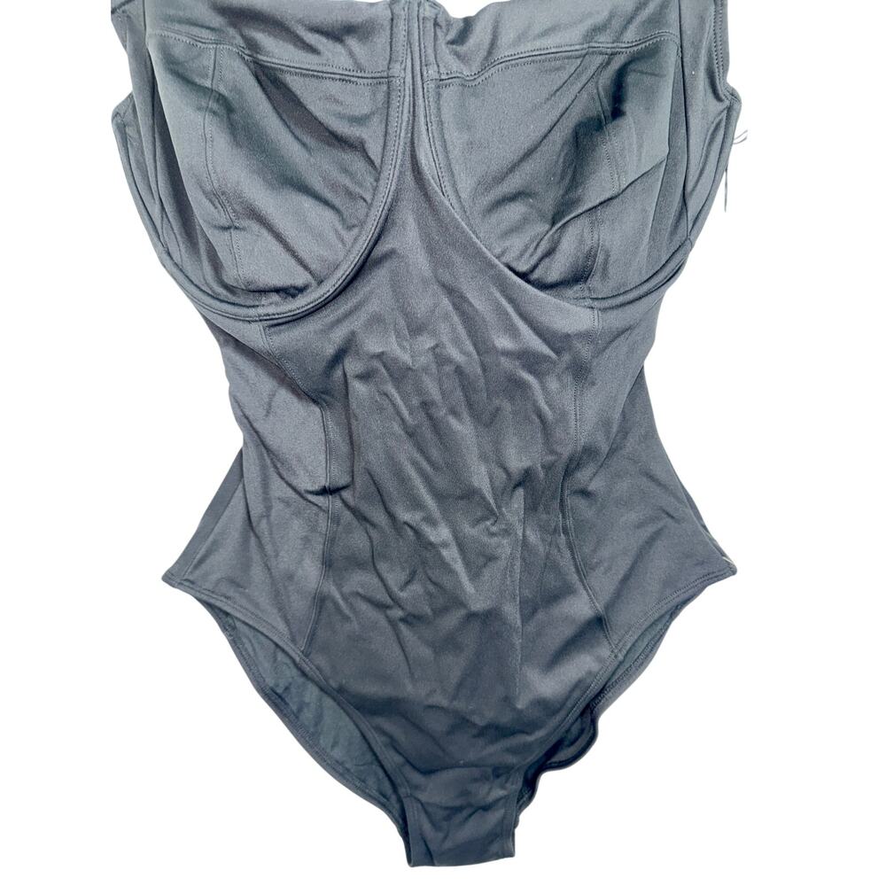 NWT TA3 Lifty Black Lace Up Contour Corset One Piece Swimsuit Size M Reg/Long JK - Picture 4 of 13